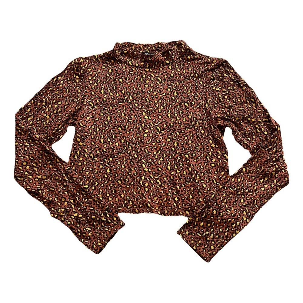 Leopard Print Long Sleeve Miss Selfridge Top